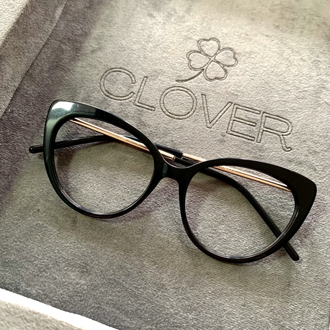 Armação de grau preta Cateye acetato - comprar online