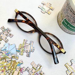 Armação de grau acetato oval tortoise na internet