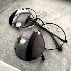 Clover Duo Metal round preto - Óticas Clover