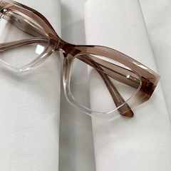 Armação de grau acetato oversized gatinho caramelo - Óticas Clover