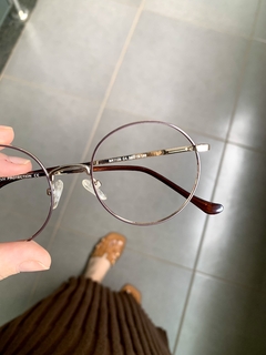 Clover Grau Metal dourado/marrom Round - comprar online