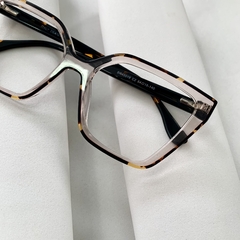 Armação de grau acetato oversized gatinho translúcido/ tortoise - loja online