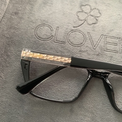 Clover Duo acetato preto midi
