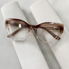 Armação de grau acetato oversized gatinho caramelo - loja online