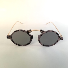 Clover minimalista acetato tartaruga lentes espelhadas - Óticas Clover
