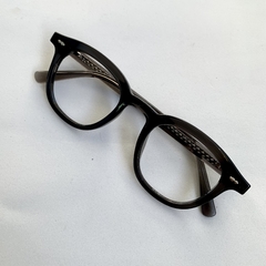 Armação de grau acetato square cinza escuro - Óticas Clover