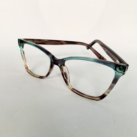 Armação de grau acetato gatinho verde/marrom - comprar online