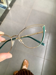 Clover Grau Metal dourado Cateye na internet