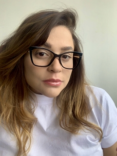 Clover Grau Acetato gatinho preto haste dourada - comprar online