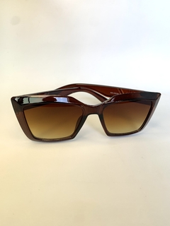 Clover casual acetato gatinho marrom midi - loja online