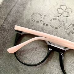 Armação acetato oversized preto/rosa - loja online