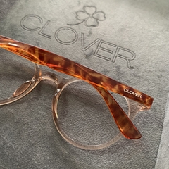 Armação acetato oversized rosa/tortoise transparente na internet
