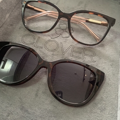 Clover Duo acetato tortoise oversized - loja online