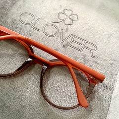 Armação acetato oversized marrom transparente - Óticas Clover