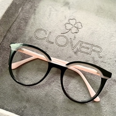 Armação acetato oversized preto/rosa na internet