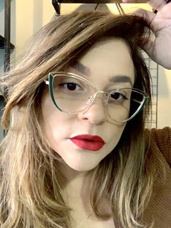 Clover Grau Metal dourado Cateye - comprar online