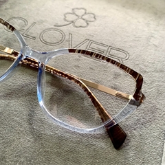 Armação de grau azul translúcido Cateye mini - loja online