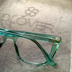 Armação de grau verde translúcido tr90 - Óticas Clover