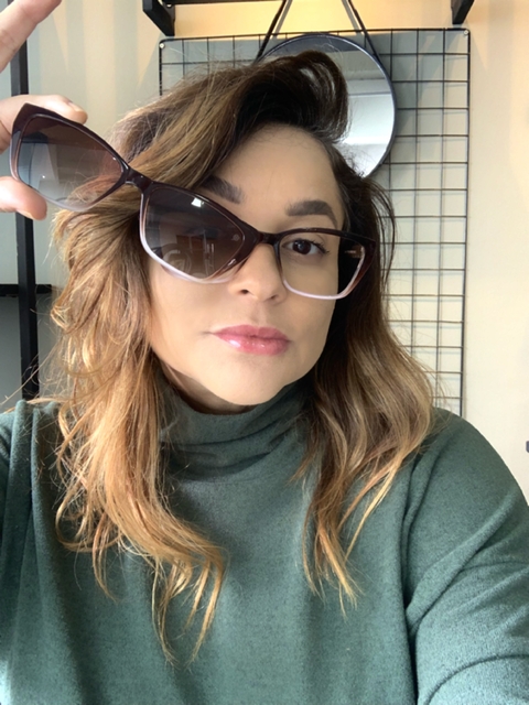 Clover Duo acetato marrom degrade midi