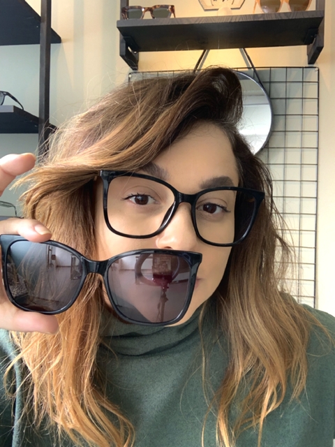 Clover Duo acetato preto/dourado oversized - comprar online
