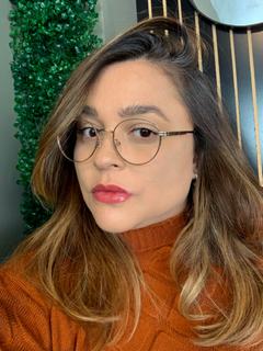 Armação de grau Metal round dourado na internet