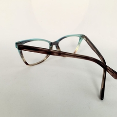 Armação de grau acetato gatinho verde/marrom - Óticas Clover