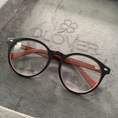 Armação mini acetato round Azul/vermelho - comprar online