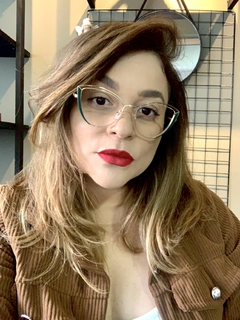 Clover Grau Metal dourado Cateye