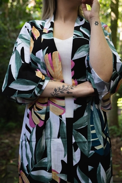 Kimono Estampado de Viscose Costela de Adão na internet