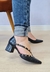 Scarpins confort com pirâmide Material com croco Detalhe com fivela 34 ao 40 Salto bloco 5 cm R$109.90 - loja online