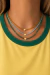 Colar de Pedrinhas Amarelas com detalhes em dourado - Bijuteria na internet