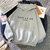 Imagem do Streetwear Hoodies Letra Impressa Camisola Feminina Outono Inverno Manga Longa H