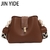 JIN YIDE Vintage Simples Pequeno Balde de Couro PU Bolsa Transversal para Mulher - preçinho