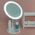 Espelhos de maquiagem brancos com luzes LED Base compacta simples com função d - preçinho
