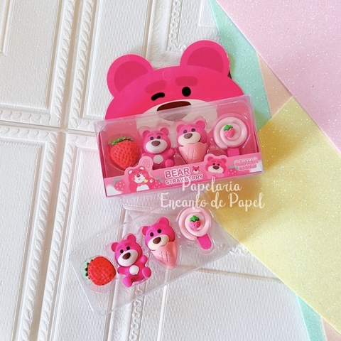 Kit de borrachas ursinho Lotso
