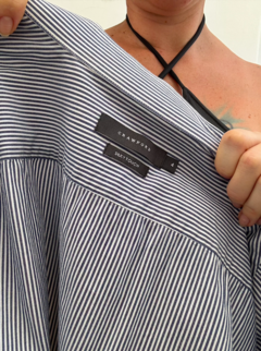 Camisa listrada azul manga longa Crawford silk touch * G na internet