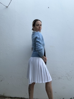 Suéter unissex azul lã pura Burberry vintage * P/M brechó na internet