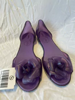 Sapatilha Melissa Seduce roxa com flor - brechó n 35 - 100 Mofo Garimpos
