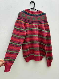 Suéter rosa fair isle Benetton vintage lã pura * Nº 38 ao 44 - loja online