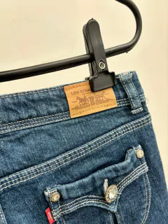 Calça jeans skinny Levi's cowboy cintura baixa * pp brechó - loja online