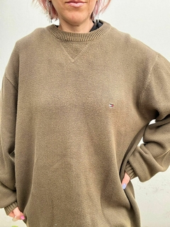 Sueter unissex tom terroso marrom plus size Tommy Hilfiger * g1/g2