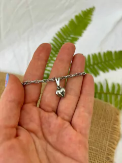 Pulseira aço inox pingente coração - comprar online
