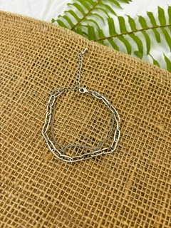 Pulseira multi correntes em aço inox