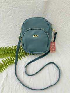 Bolsa transversal azul clara média *nova na etiqueta*