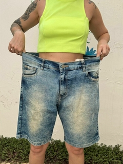 Bermuda jeans feminina plus size elastano * Nº G1/G2