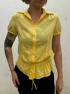 Camisa amarelo butter coquette peplum Importada * M