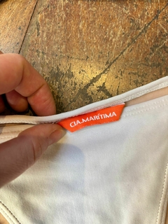 Bíquini branco tomara que caia Cia Marítima * G - 100 Mofo Garimpos