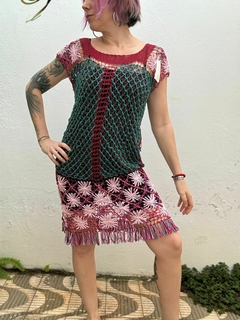 Saída de praia vestido renda nordestina colorida * P/M - comprar online