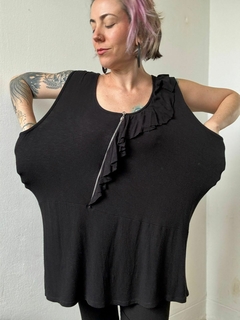 Regata preta babdo malha confortável plus size * até G5