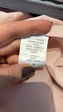 Regata bata rosa claro seda rendada Fillity * Nº P/M - loja online
